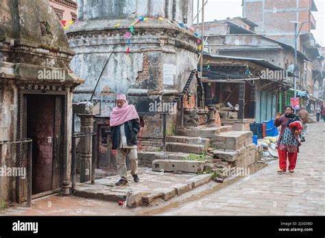 Daily Life In Bhaktapur Nepal Stock Photo Alamy