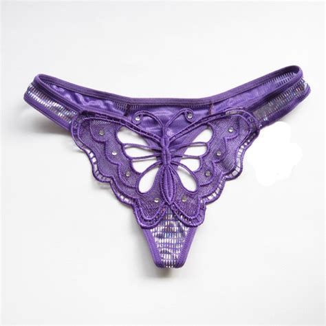 Womens Sexy Panties Butterfly Thong Fashion Perspective Underpant Sexy