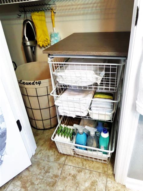 Don't spray feliway right in front of your cat. ClosetMaid Slider Baskets | Linen closet organization ...
