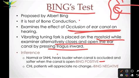 Bings Test Tuning Fork Test Ent Youtube