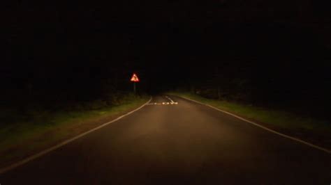 Ws Car Pov Driving Down Road At Night Through Epping