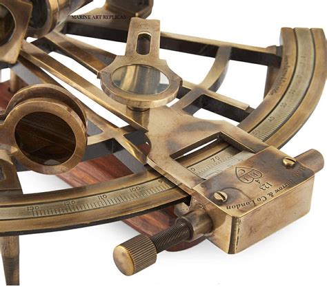 nautical 8 brass hand made sextant with wooden box etsy