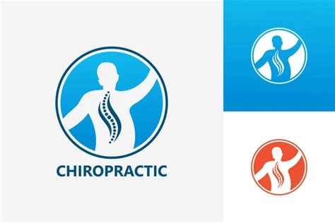 Chiropractic Logo Vector Spine Health Care Medical Symbol Or Icon
