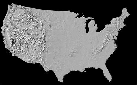 Earthguide Maps Relief Map Us