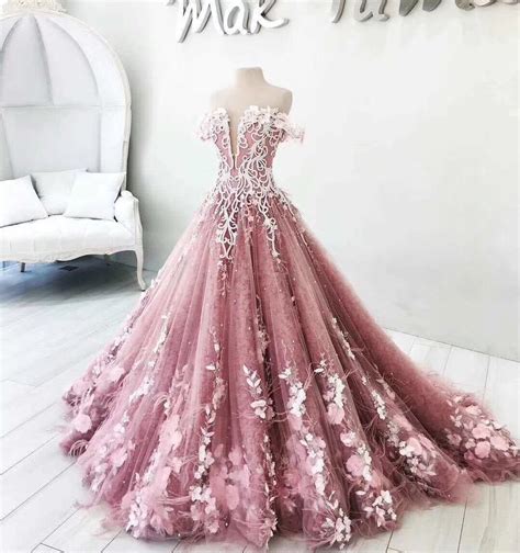Ball Gown Prom Dresses Off The Shoulder Prom Dresses Hand Made