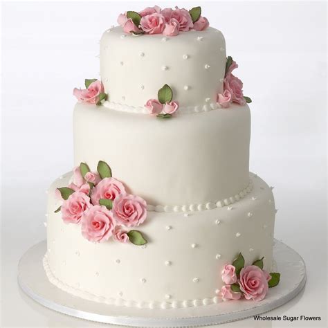 Classic Rose Pink Cake Kit Wedding Cake Fresh Flowers Cake Kit