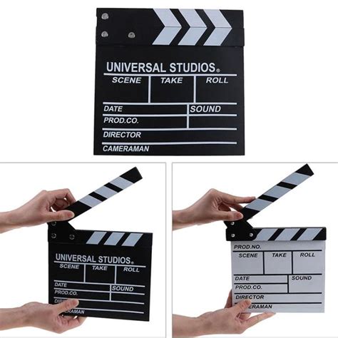 Director Video Acrylic Clapboard Dry Erase Tv Film Movie Clapper Board