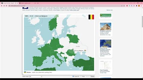 Europe Countries Map Quiz Game 54 Secs Youtube