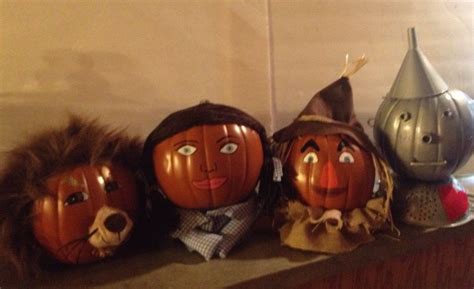 Wizard Of Oz Pumpkins Dorothy Tinman Scarecrow And Cowardly Lion