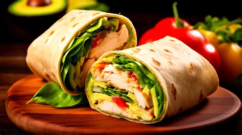 Wrap de Frango e Abacate Nutrição e Vida Saudável