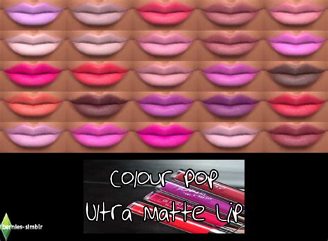 Bernies Sims 4 Simblr Colour Pop Ultra Matte Color Pop Lipstick