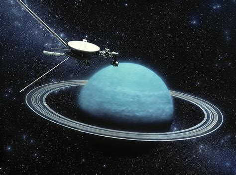 Artwork Showing Voyager 2s Encounter With Uranus Photograph By Julian