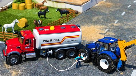 Bruder Toys Rc Tractor Out Of Fuel Rescue Mission For Kids Toyz