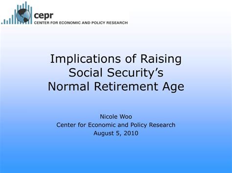 Ppt Implications Of Raising Social Securitys Normal Retirement Age
