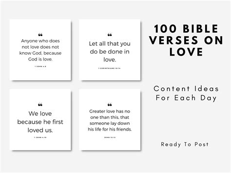 100 Bible Verses On Love Scriptures About Love For Minimalist Etsy