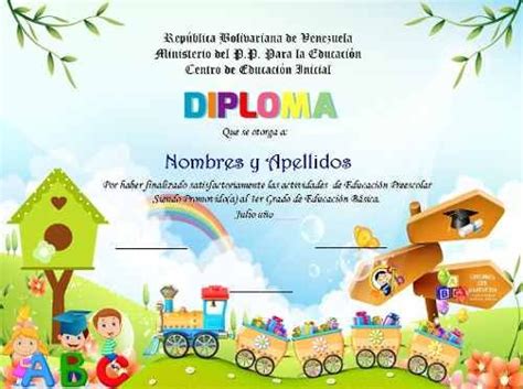 Melinterest Venezuela Plantillas De Diploma Preescolar Libro De
