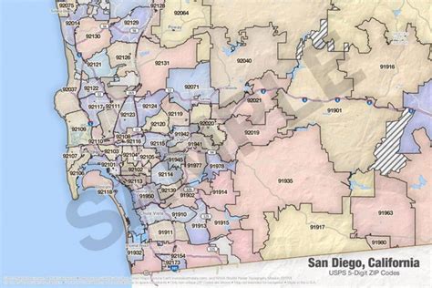 Zip Code Maps San Diego County And Travel Information Download San
