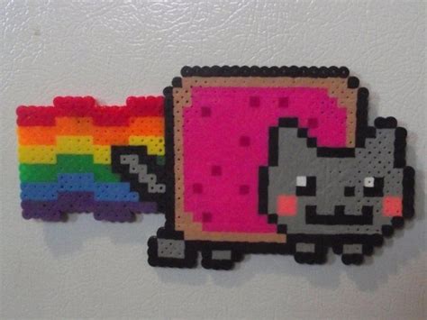 Nyan Cat By Soggy Enderman Nyan Cat Perler Bead Art Perler Patterns