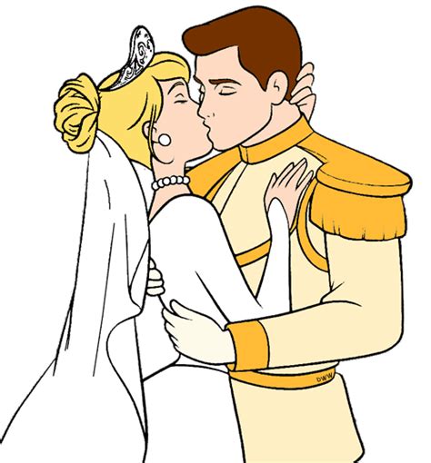Cinderella And Prince Charming S Kiss On Their Wedding Day Cinderella
