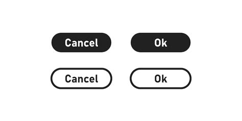Premium Vector Ok And Cancel Simple Web Window Button Icon Set