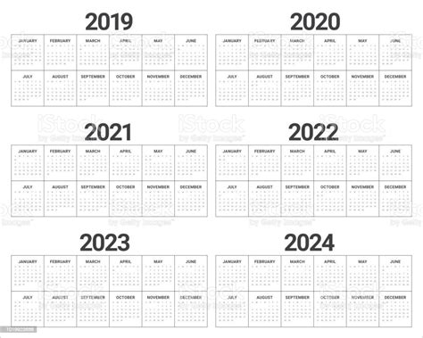 2024 Calendar Year 2019 2020 2021 2022 2023 2024 Calendar —