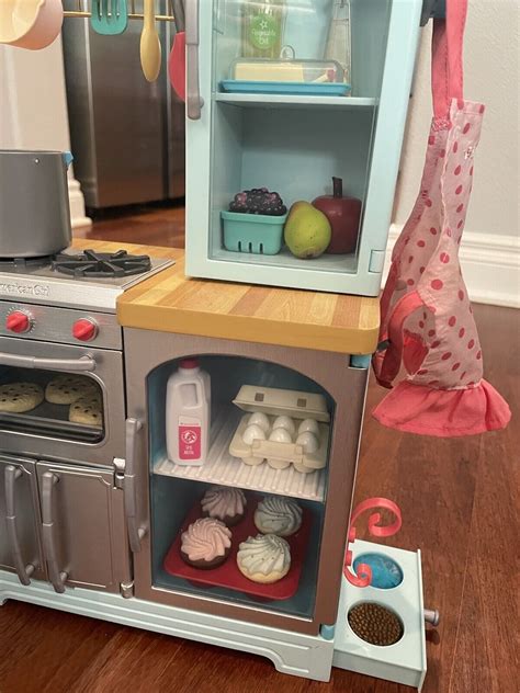 American Girl Gourmet Kitchen Set With Chair And Tons Of Accessories