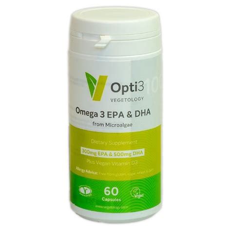 Vegetology Opti3 Omega 3 Epa And Dha 60 Capsules Vegan Veggie 4u
