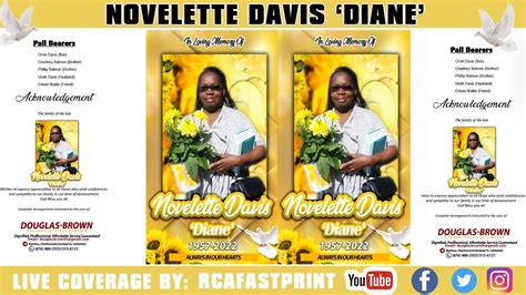 Novelette Davis ‘diane Funeral Service Youtube