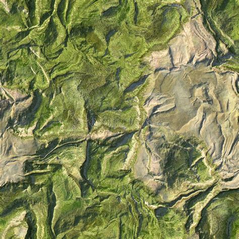 Aerial View From Air Plane Of Green Nature Mountains Seamless Texture