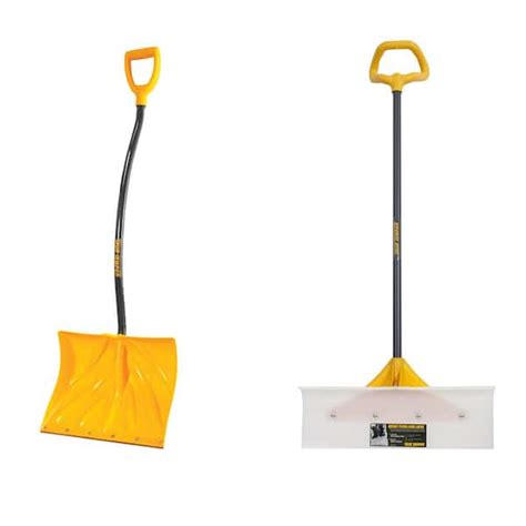 True Temper 2 Piece Snow Removal Combo With Shovel And Pusher Garden