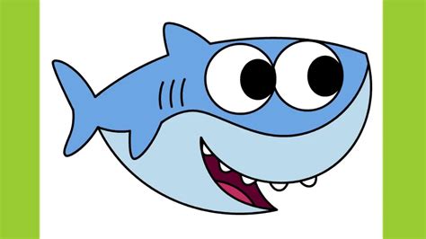 How To Draw A Baby Shark Cute And Easy Youtube