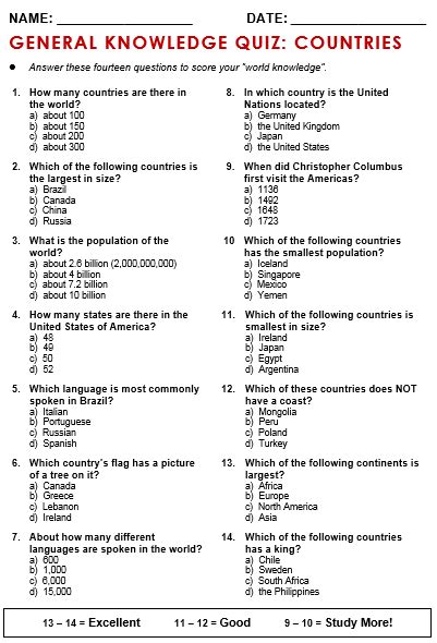 100 Geography Quiz Questions Answers General Knowledge Images