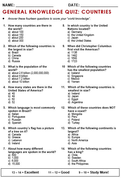 General knowledge quiz questions and answers with explanation for interviews, entrance tests and competitive exams related to history, geography these gk questions and answers on indian parliament would be of great help to the candidates preparing for various competitive examinations. General Quiz For Kids Printable Trivia Questions Answers ...