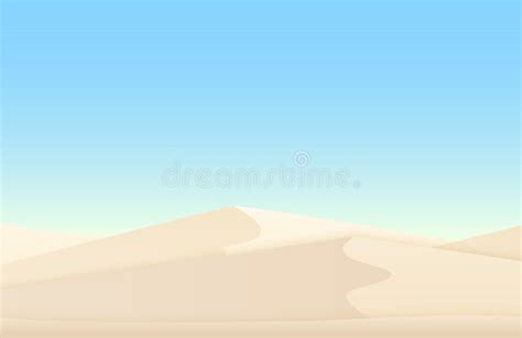 Desert White Sand Dunes Egyptian Vector Landscape Background Stock