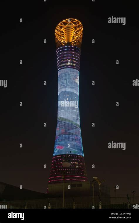 Aspire Tower Doha Night Hi Res Stock Photography And Images Alamy