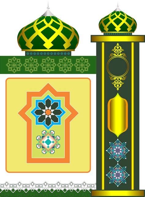 Detail Template Backdrop Panggung Acara Islamic Full Vector Free Cdr
