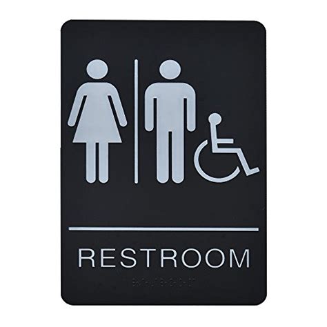 Buy 6x9 Bathroom Signs Sign For Office Or Business And Ada Unisex