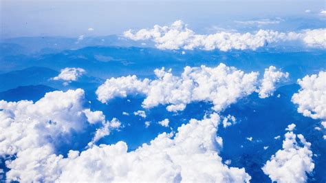 Download Wallpaper 1920x1080 White Clouds Sky Nature Blue Sky Full
