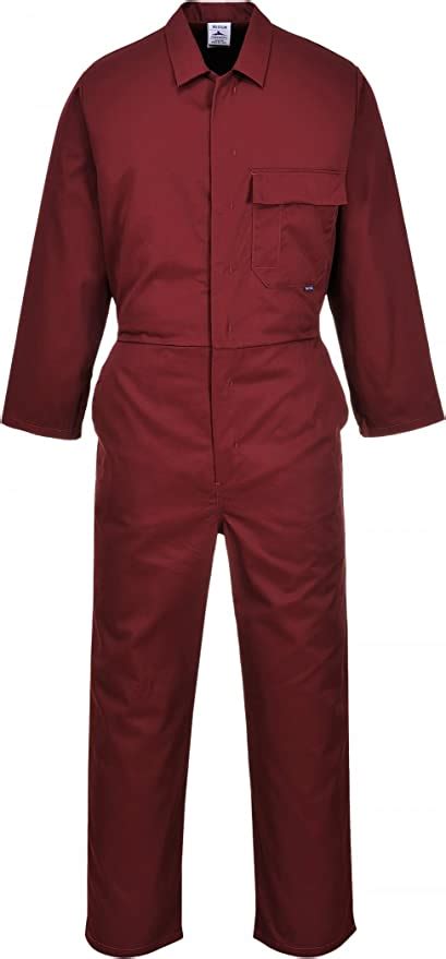 Mens Maroon Red Work Overalls Coveralls Boiler Suits 132cm 52