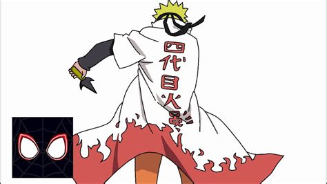 How To Draw Naruto Wearing 4th Hokage Cloak Step By Step Youtube
