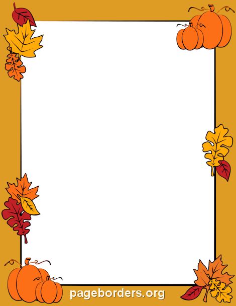 Autumn Border Clip Art Page Border And Vector Graphics
