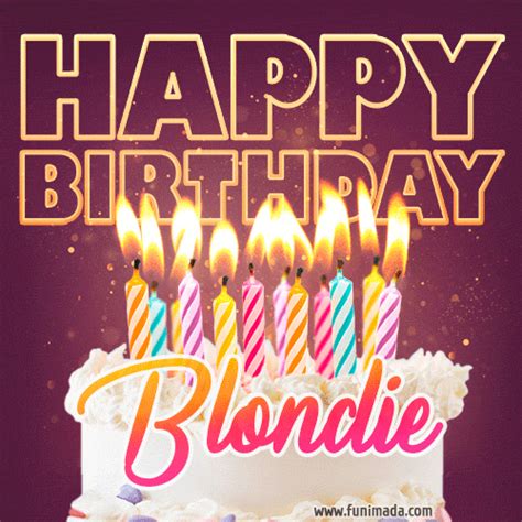 Blondie Animated Happy Birthday Cake  Image For Whatsapp