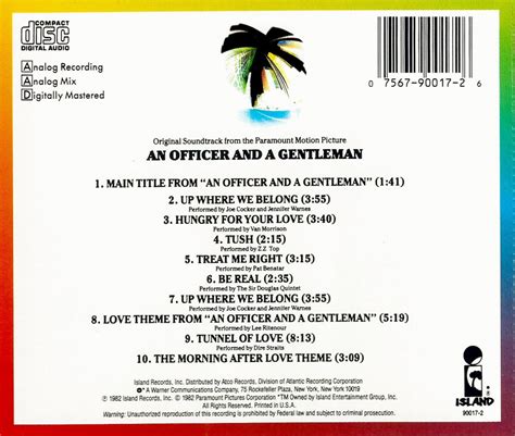 An Officer And A Gentleman Original Soundtrack 1982 Music By Jack