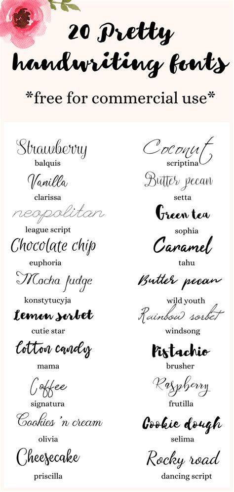 20 Feminine Handwriting Fonts Free For Commercial Use So Beautiful