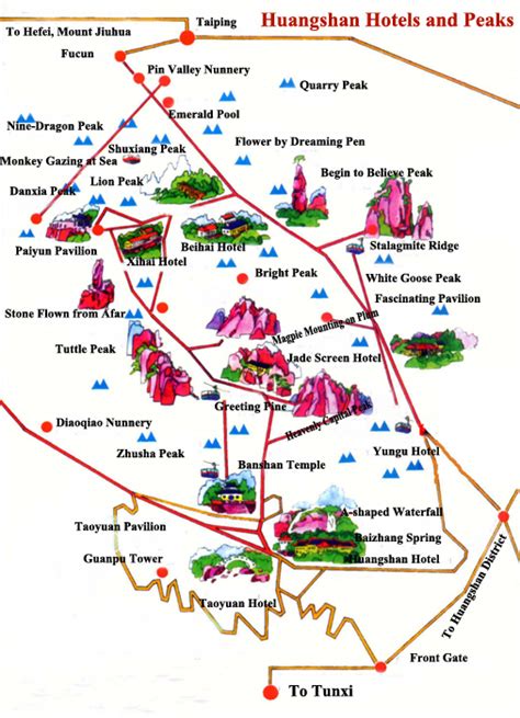 Maps Of Huangshan Downloadable And Detailed Yellow Mountain Map