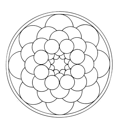 Mandala Cercles Mandalas Faciles Pour Enfants