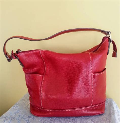 Red Tote Leather Handbag Semashow Com
