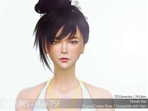 May Sims May 75f Hair Retextured Sims Hair Sims Sims 4 Mods Clothes