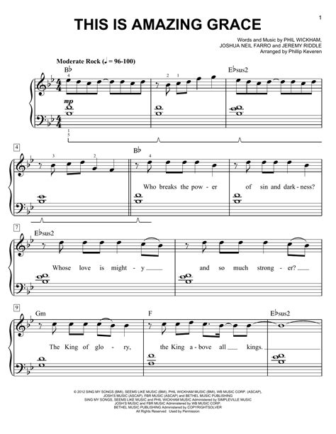 5 best amazing grace sheet music printable. This Is Amazing Grace | Sheet Music Direct