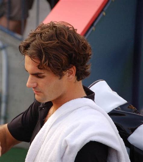 The Hair Looks So Romantic Roger Federer Tennis Players Tennis Stars